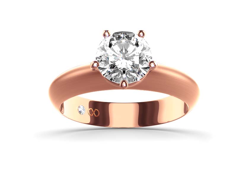 rose gold - round - mattiert