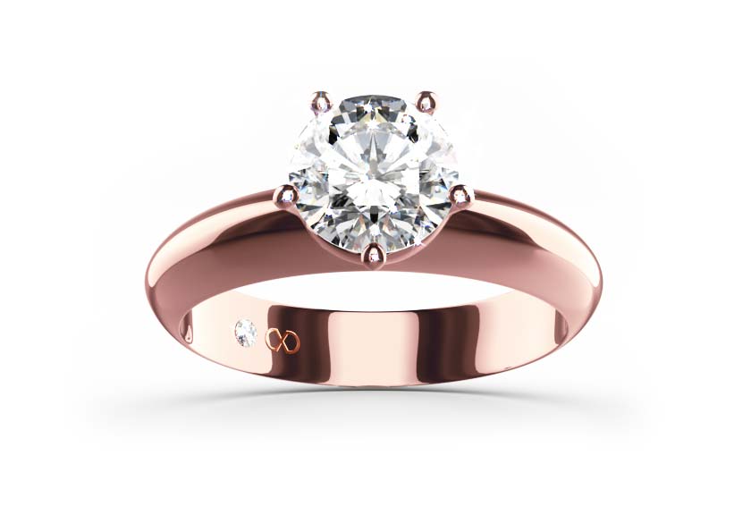 rose gold - round - poliert