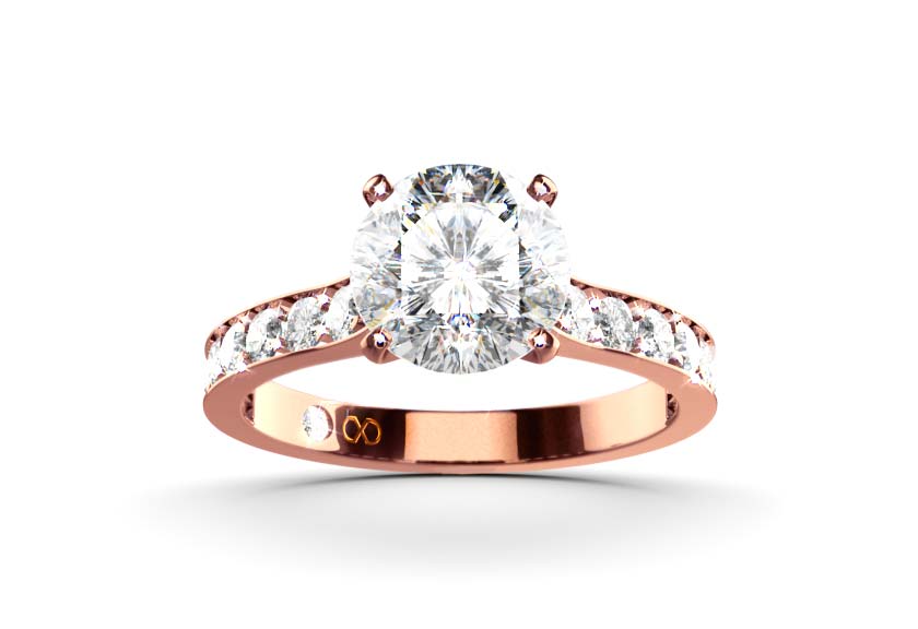 rose gold - round - poliert