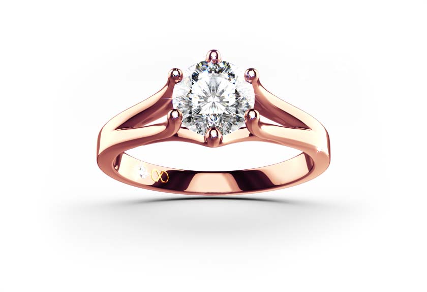 rose gold - round - poliert