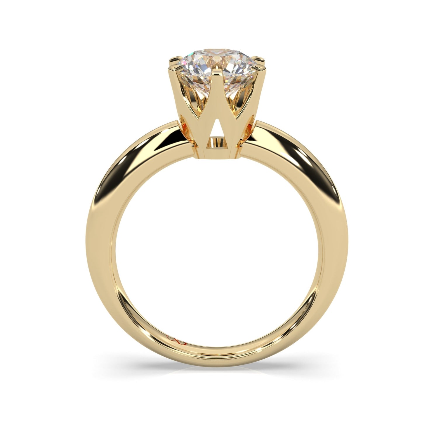 yellow gold - round - poliert