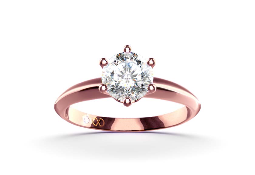 rose gold - round - poliert