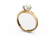 yellow gold - round - mattiert