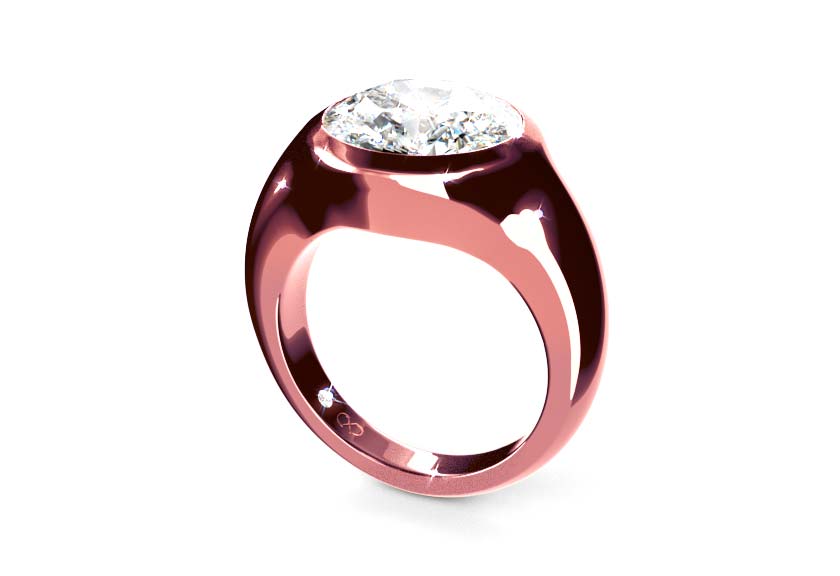 rose gold - round - poliert